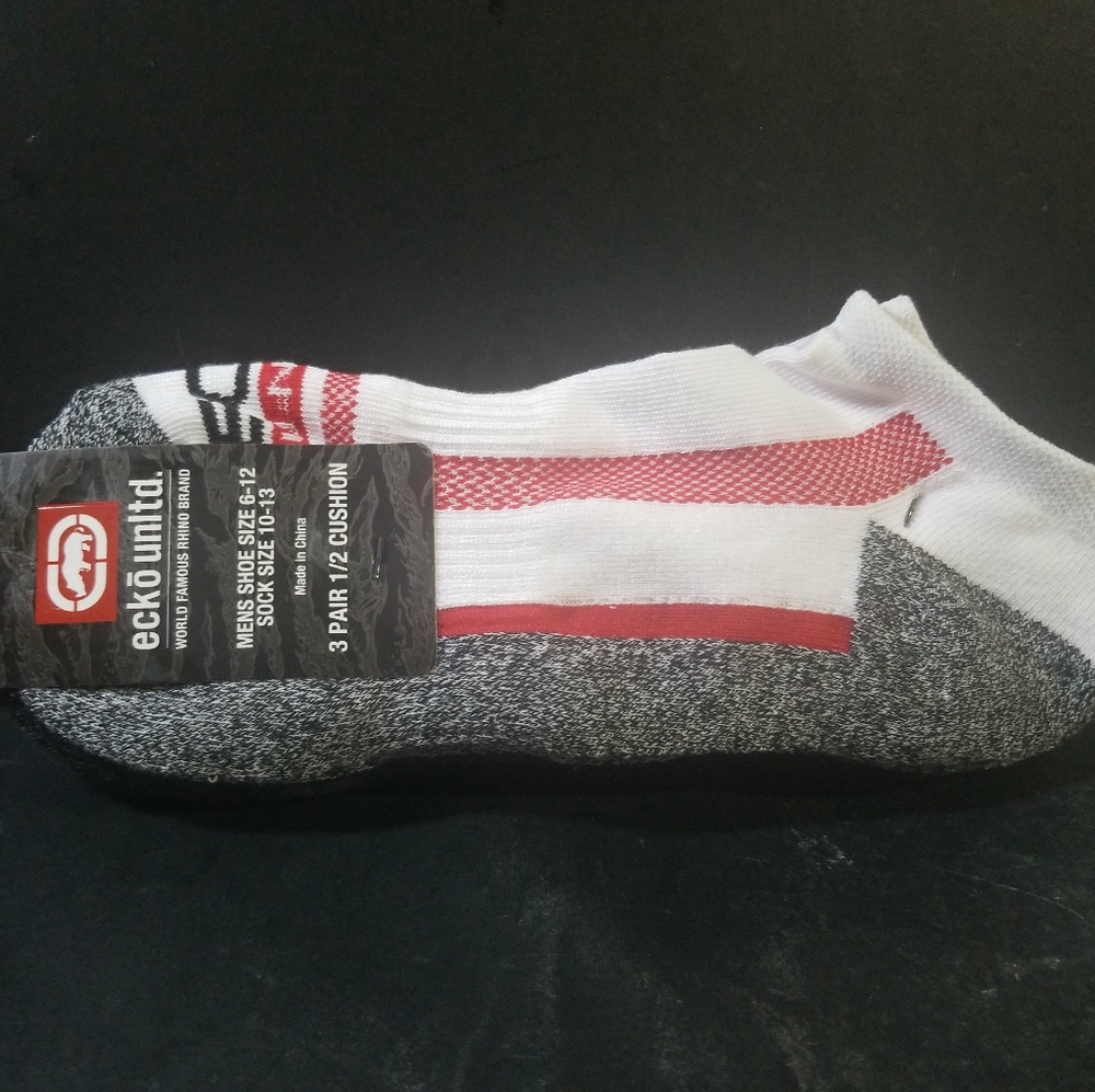 Ecko Unltd 3 Pair 1/2 Cushion Men Shoe Size 6-12